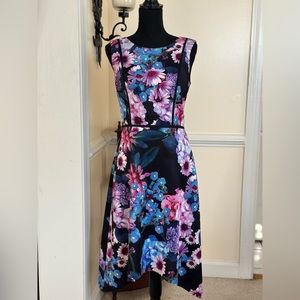 Women's Print Floral Scuba Dress
